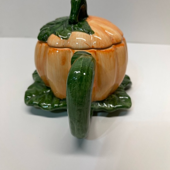 Vtg Teapot Fall Pumpkin - Picture 3 of 16